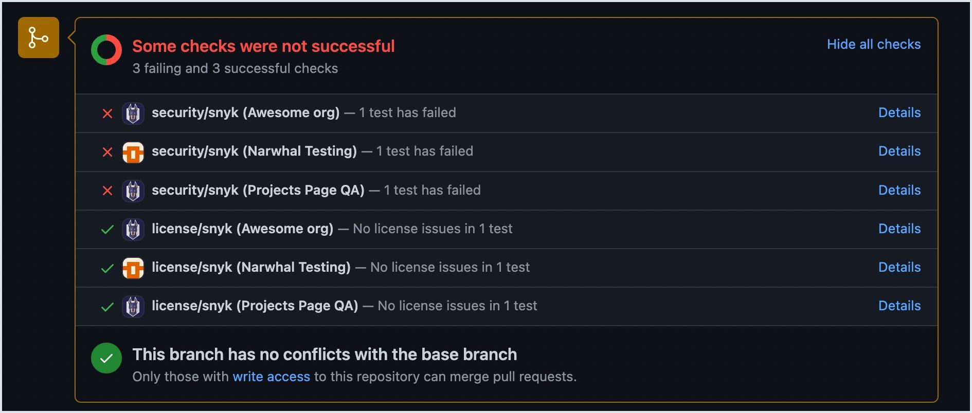 Snyk integrate with GitHub and Git repositories for PR Checks to stop FastAPI Security vulnerabilities.