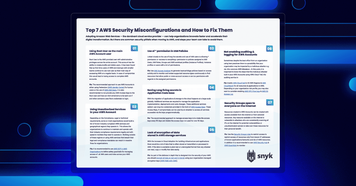 AWS Misconfigurations Cheat Sheet