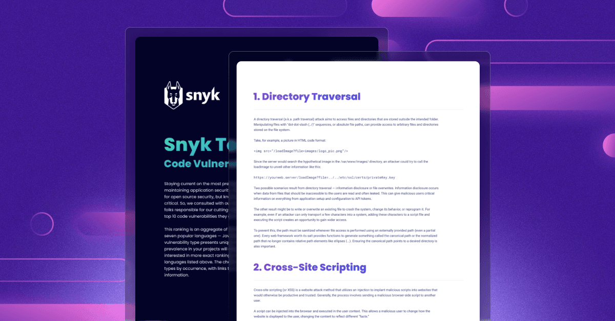 Snyk Top 10 Vulnerabilities Report