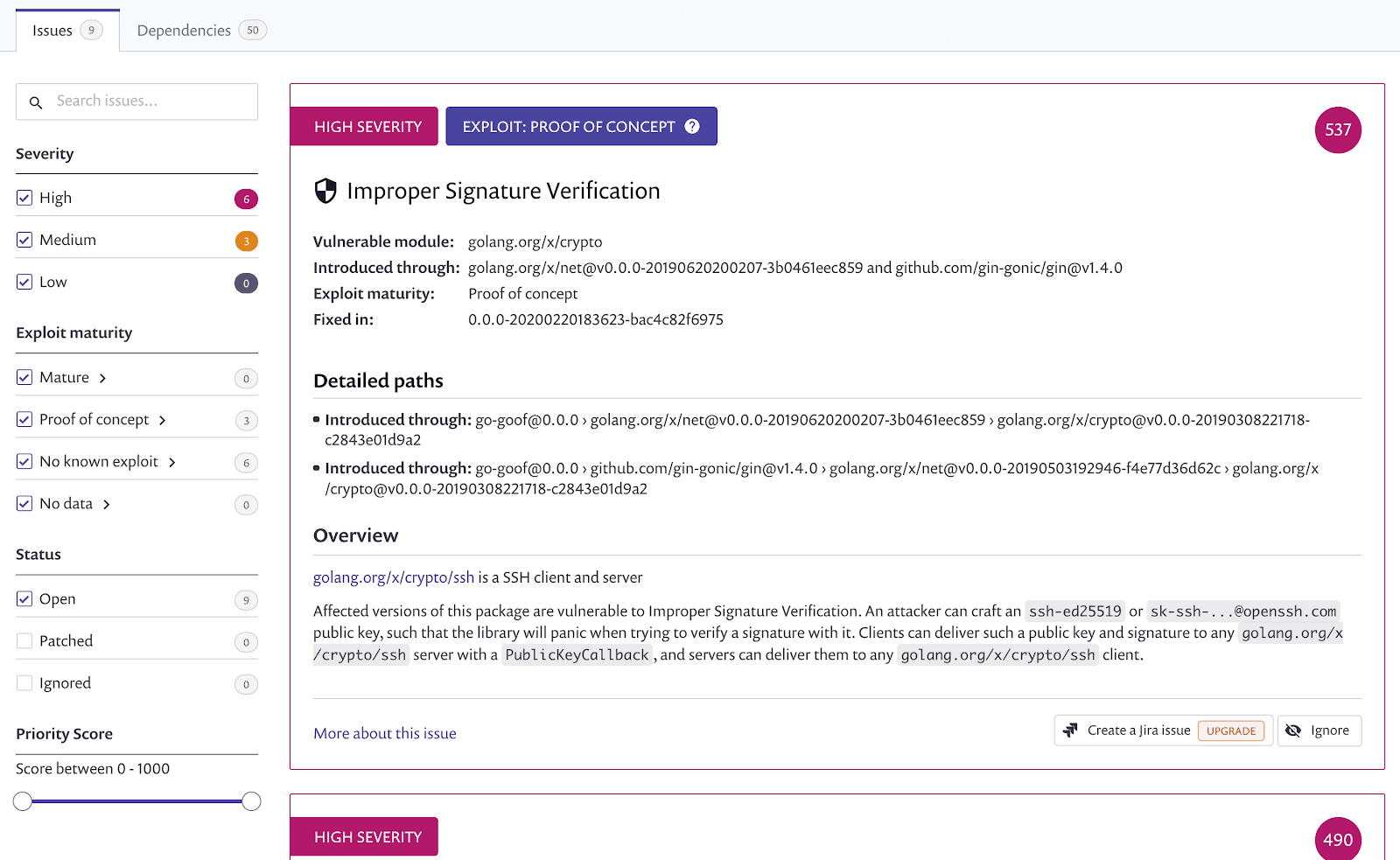snyk web-based tools example