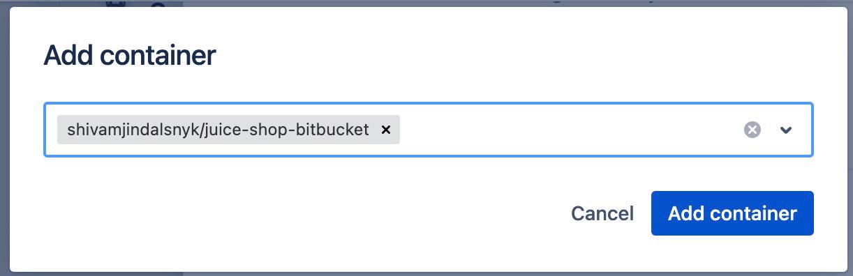 Screenshot of popup to import a relevant container form your Snyk account into Jira.