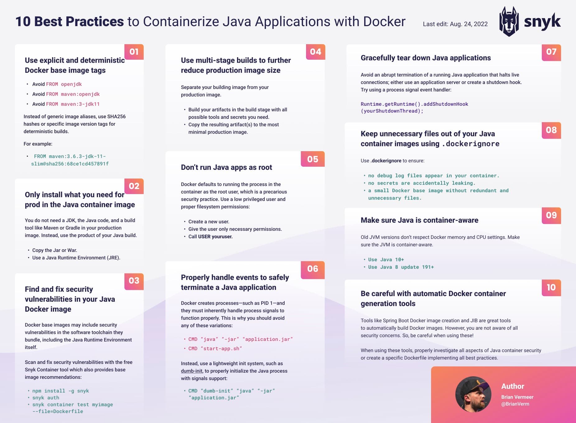 10 best practices to build Java containers with Docker | Snyk Blog | Snyk