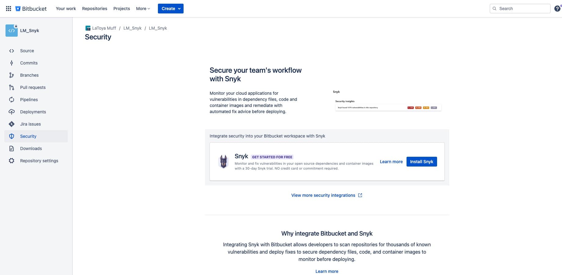 Adding Snyk security to Jira and Bitbucket Cloud | Snyk